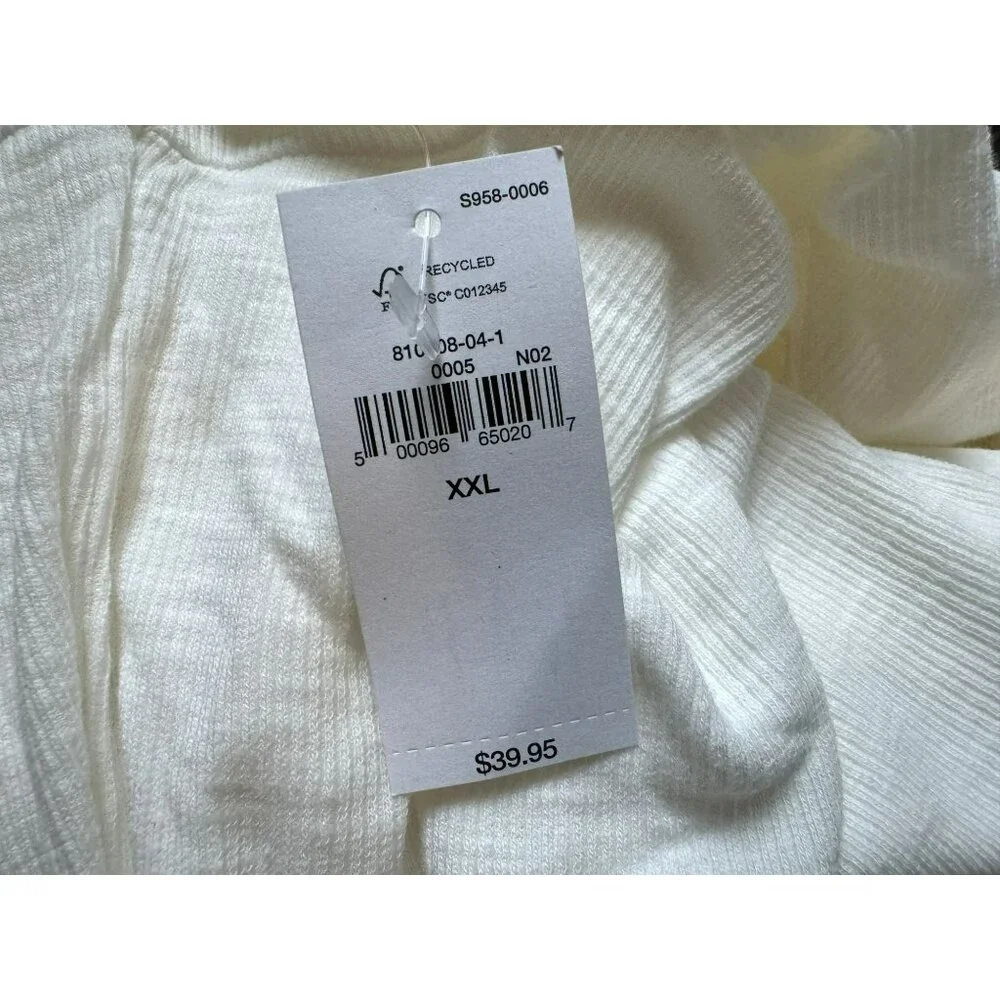 GAP Womens Essential Rib Off White Turtleneck Pullover Long Sleeve Top XXL - Picture 8 of 8